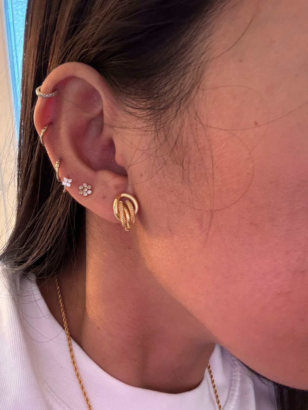 Orecchini pendenti & Orecchini a lobo: E021.258- Ohrstecker aus Echtem 18K Gold – Usato da Belp venduto da Aim333 5