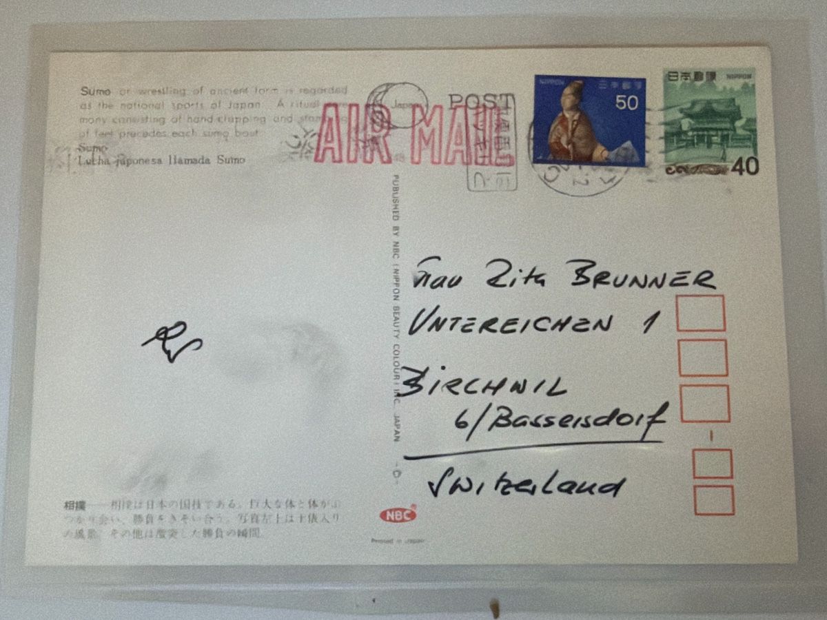 Cartoline postali: Sumo Ringer Ansichtskarte – Usato da Lufingen venduto da Rac0 1