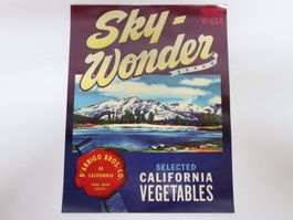 50's Werbung Sky Wonder California Vegetables USA 40's