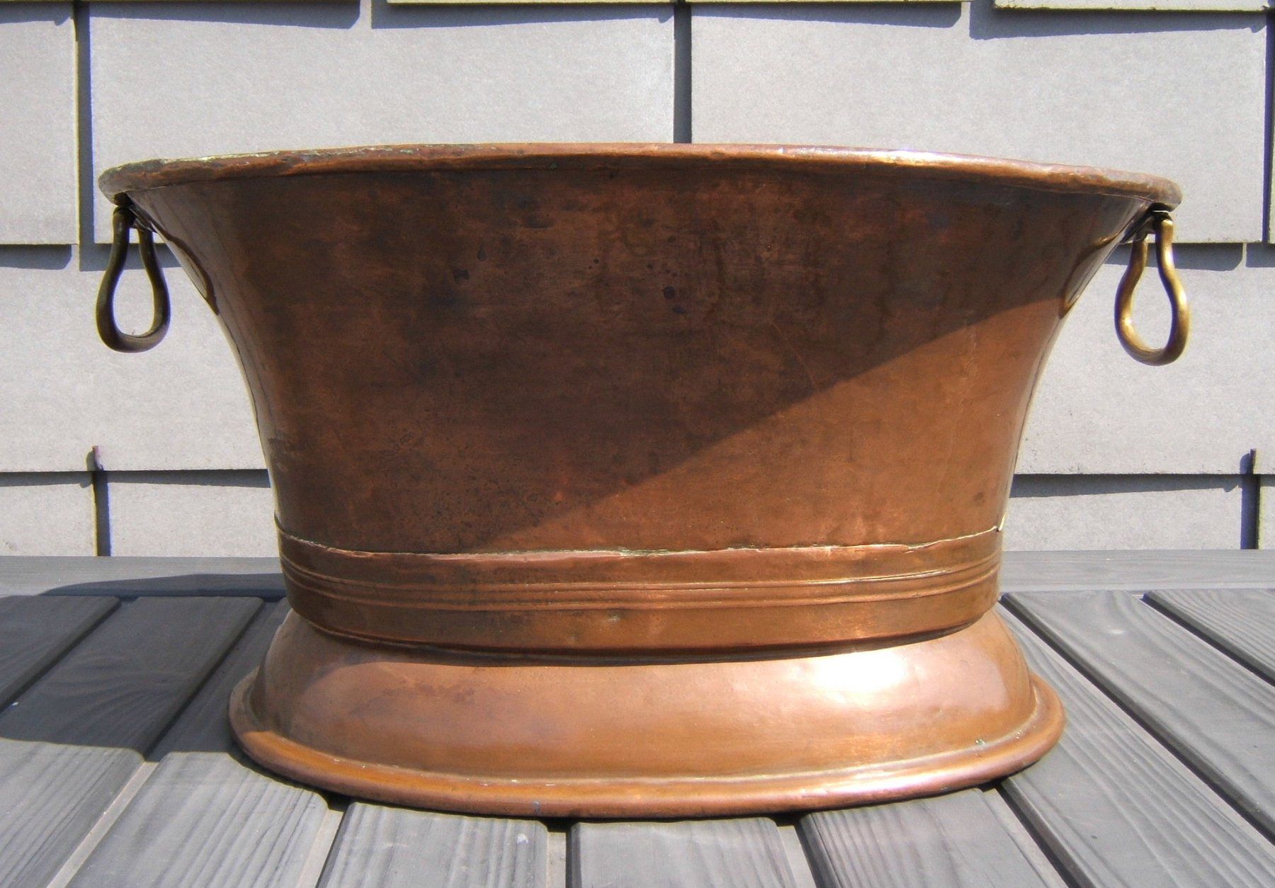 Pentole: GROSSER, ALTER KUPFER KESSEL MIT 2 GRIFFEN – Usato da Brunnen venduto da Nonne04 1