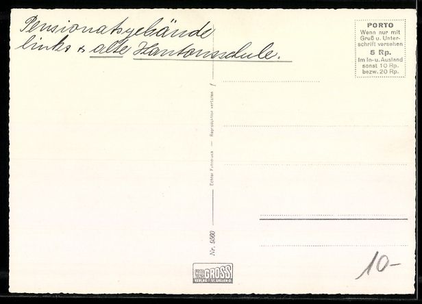 Ansichtskarten: AK Trogen /App., An der Kantonsschule – Gebraucht aus Berlin von bartko-reher 1