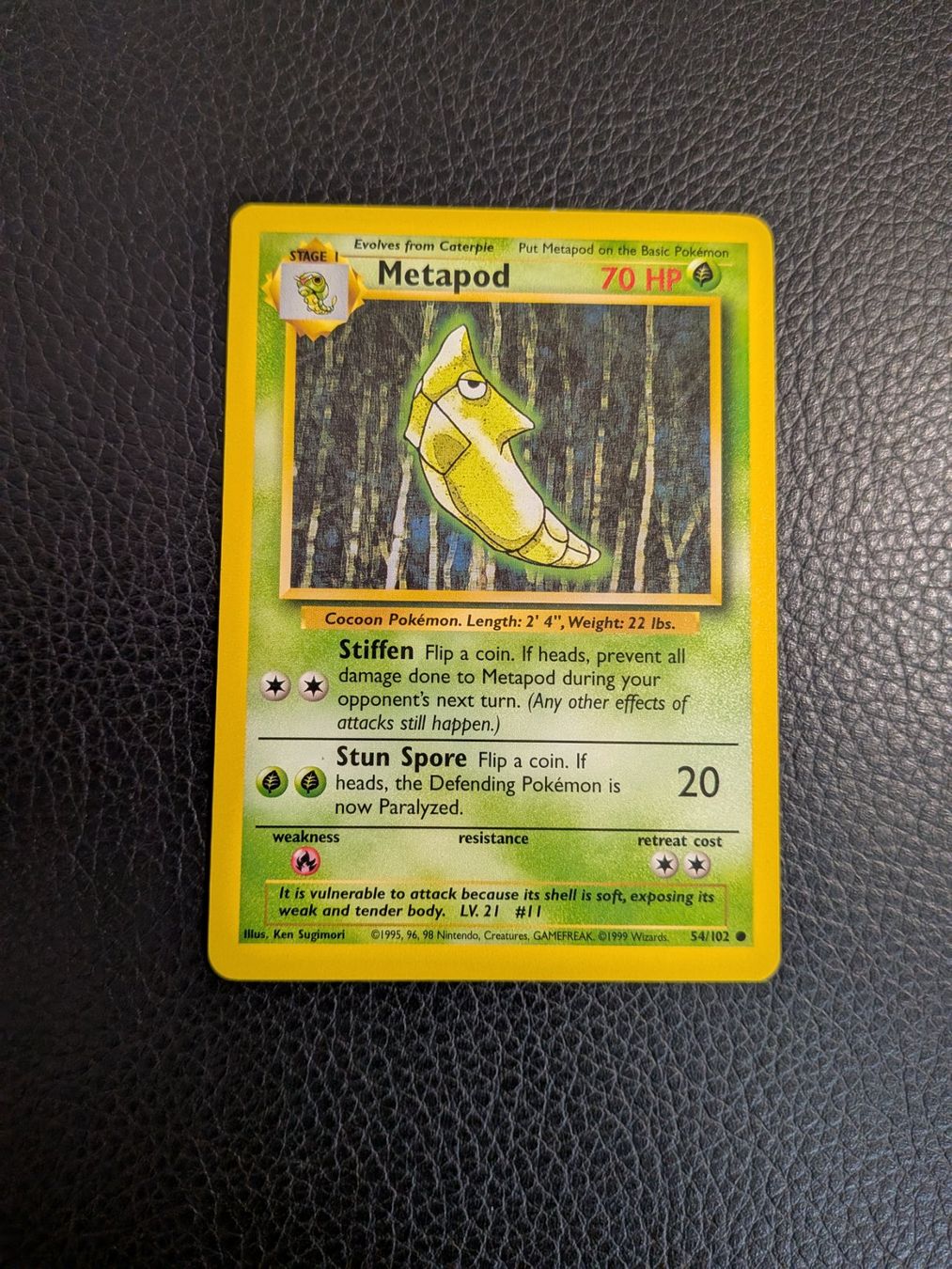 Pokémon Carte collezionabili: Base Set Metapod 54/102 Ab 1 – Usato da Paradiso venduto da Pkmn10
