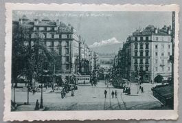Genève - Rue du Mt-Blanc et le Mt-Blanc