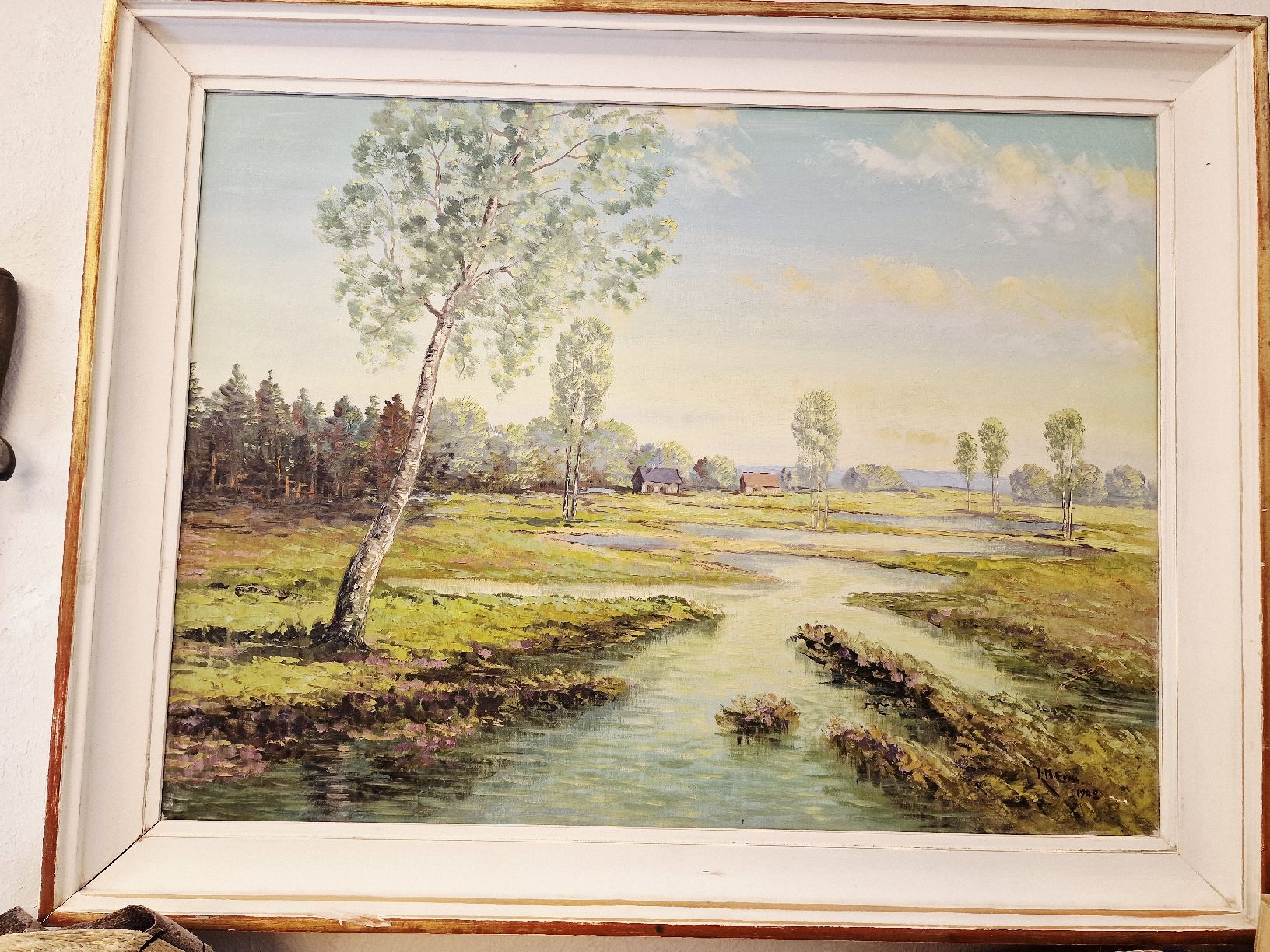 Dipinti: Gemälde "Sommerlandschaft" von J.M. Erni 1942 – Usato da BERN venduto da Intarsia 2