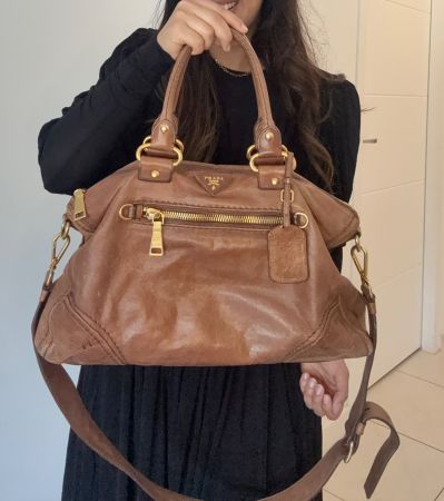PRADA Vintage Sac Vitello satchel à bandoulière