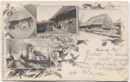 INS BE 1902 mit Berner Strohdachhaus