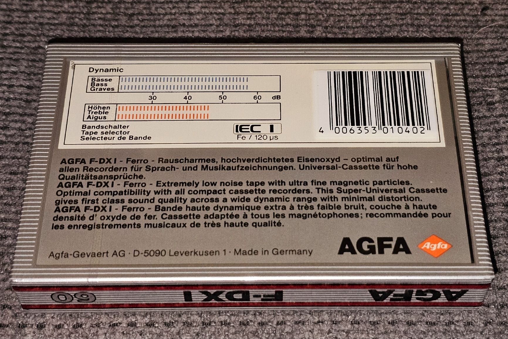 Musicassette: Weltweit nur 3 im Angebot...AGFA"F-DXI-60" – Nuovo e nell'imballaggio originale da LAUSANNE venduto da Mistersound 2