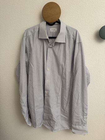 Herren Hemd Eton gemustert Grösse 45 slim guter Zustand