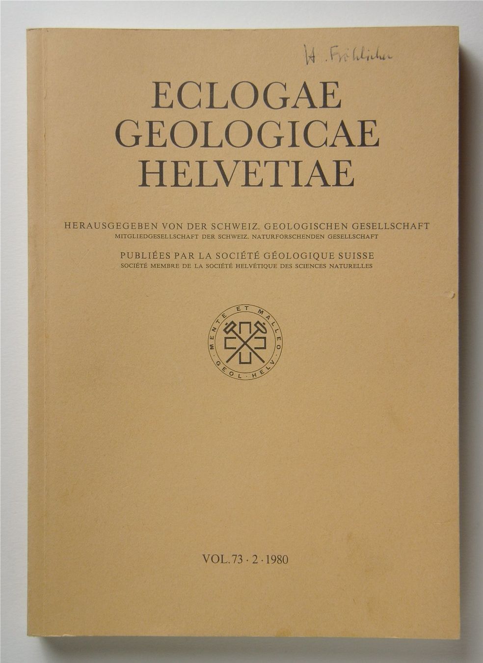 Livres: Eclogae Geologicae Helvetiae. – D'occasion à Erschwil par taglang