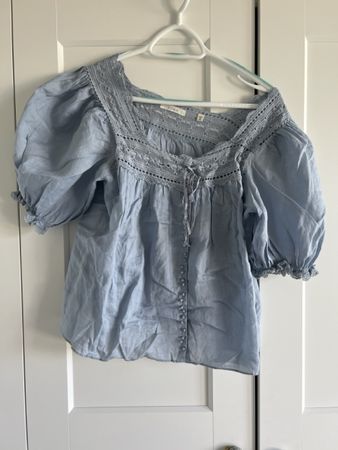 Dôen Bluse, Grösse M, hellblau, neuwertig, Sommer Top