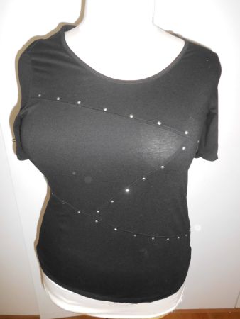 T-shirt noir T. 44
