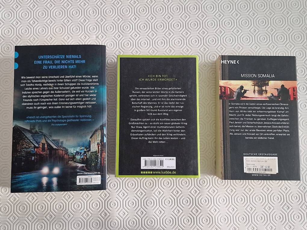 Libri:  3 Top-Thriller Bücher- pack 4 – Usato da Zürich venduto da sdsp 1