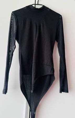 Damen Body schwarz mit Mesh-Einsatz guter Zustand