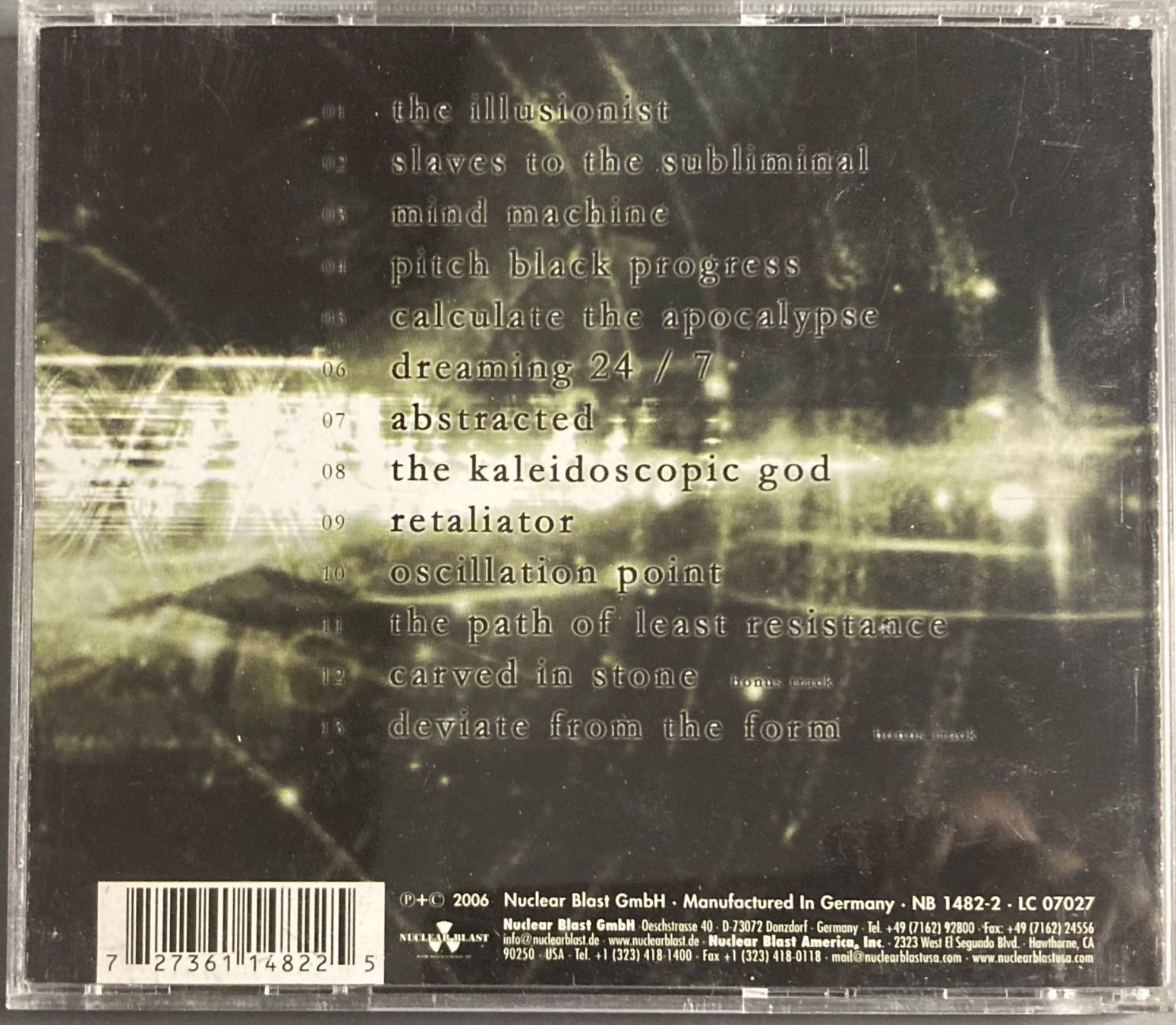 CD: SCARY SYMMETRY - PITCH BLACK PROGRESS – Usato da Poliez-Pittet venduto da Newtown-Records 1