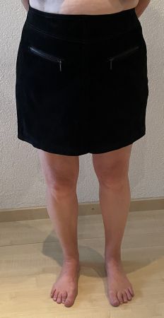 Mini Minirock Jupe MANGO Wildleder Leder schwarz Gr. L