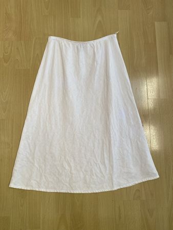 Eileen Fisher Leinen Rock Weiss Gr.36 S