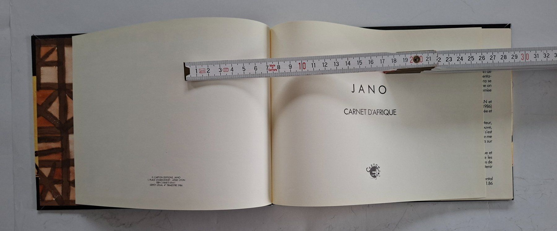 BD: Carnet d'Afrique - Jano - Comic Buch - Französisch – D'occasion à Opfikon par Diversamente 4