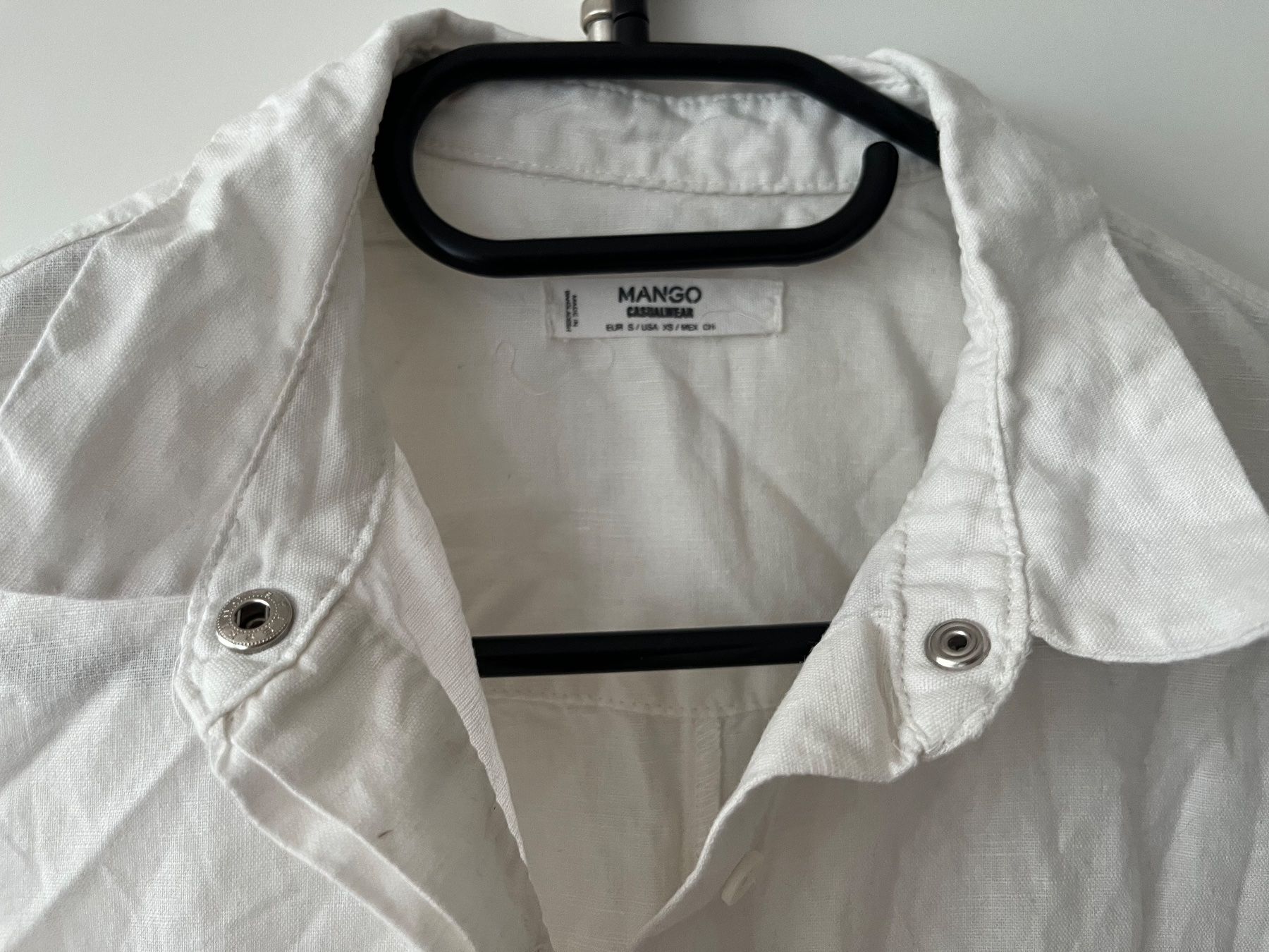 Mango Vestiti: Mango Sommerkleid / Hemdkleid weiss S Leinenlook – Usato da Gümligen venduto da blackberrys 2