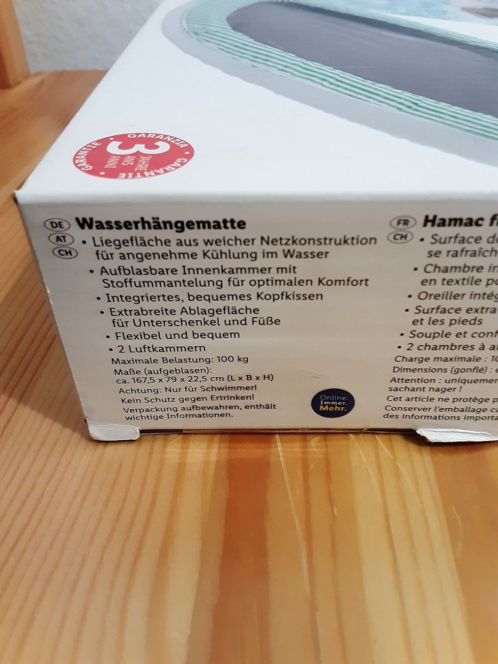 Hängematten: Wasserhängematte mit Kopfkissen – Neu und originalverpackt aus Glattfelden von Roman2504 1
