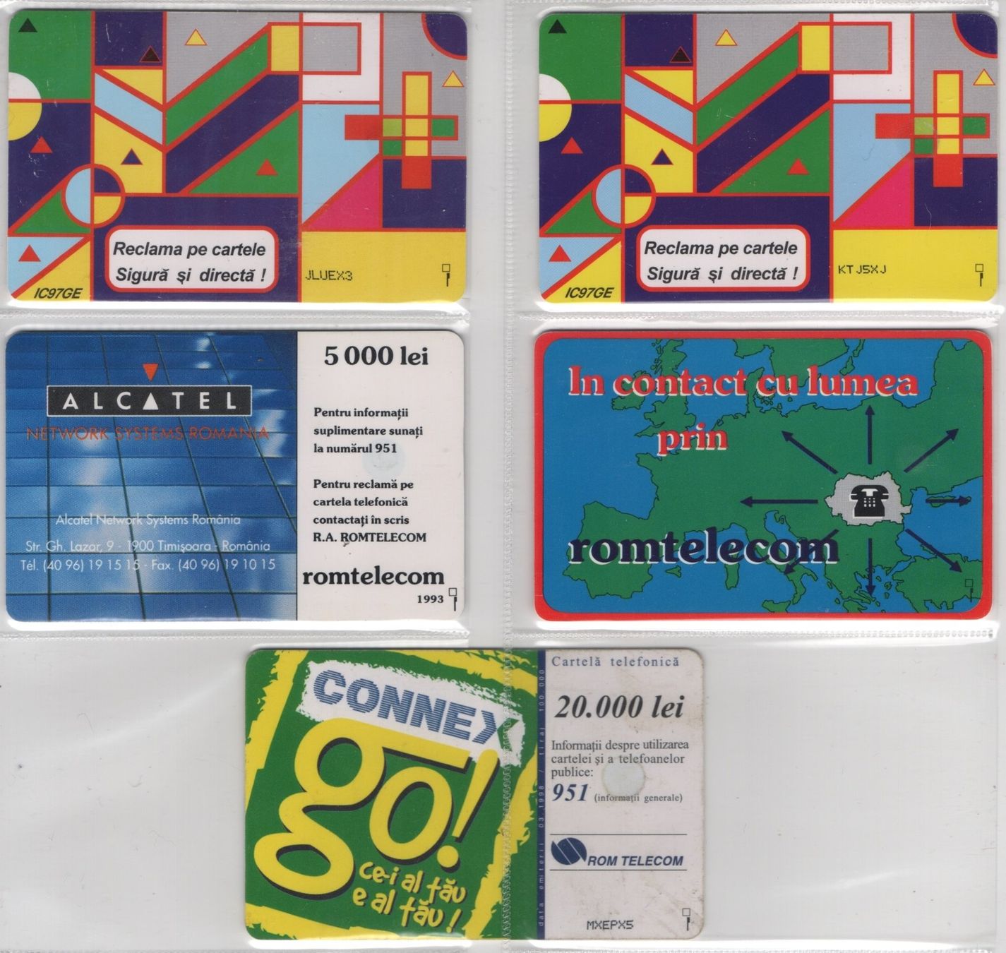 Cartes de téléphone: 5 seltene Telefonkarten von RUMÄNIEN – D'occasion à Eglisau par Chperfins 1