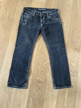 Vintage Y2K Camp David Jeans, W36L32, schwarz