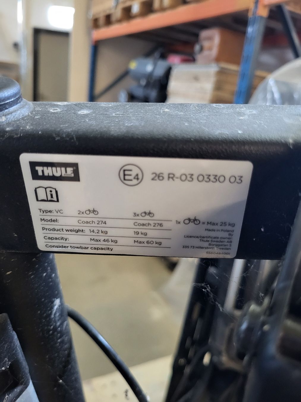 Thule Veloträger Coach 276/274 Velo Fahrrad für 2-3 Velos (Gebraucht ...