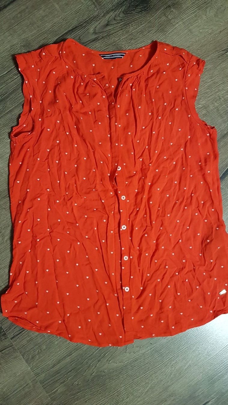 Tommy Hilfiger Camicette: Tommy Hilfiger Bluse Gr 6 Rot – Usato da Gwatt (Thun) venduto da Letzte-Chance-III 1