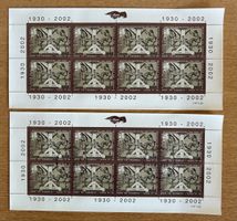 Briefmarken Schweiz, Wertzeichen 1930-2002