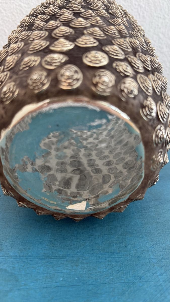 Vasi & Recipienti: Vase mit silbernen 3D Blumen Dekor – Usato da Wiesendangen venduto da Auri_0 3
