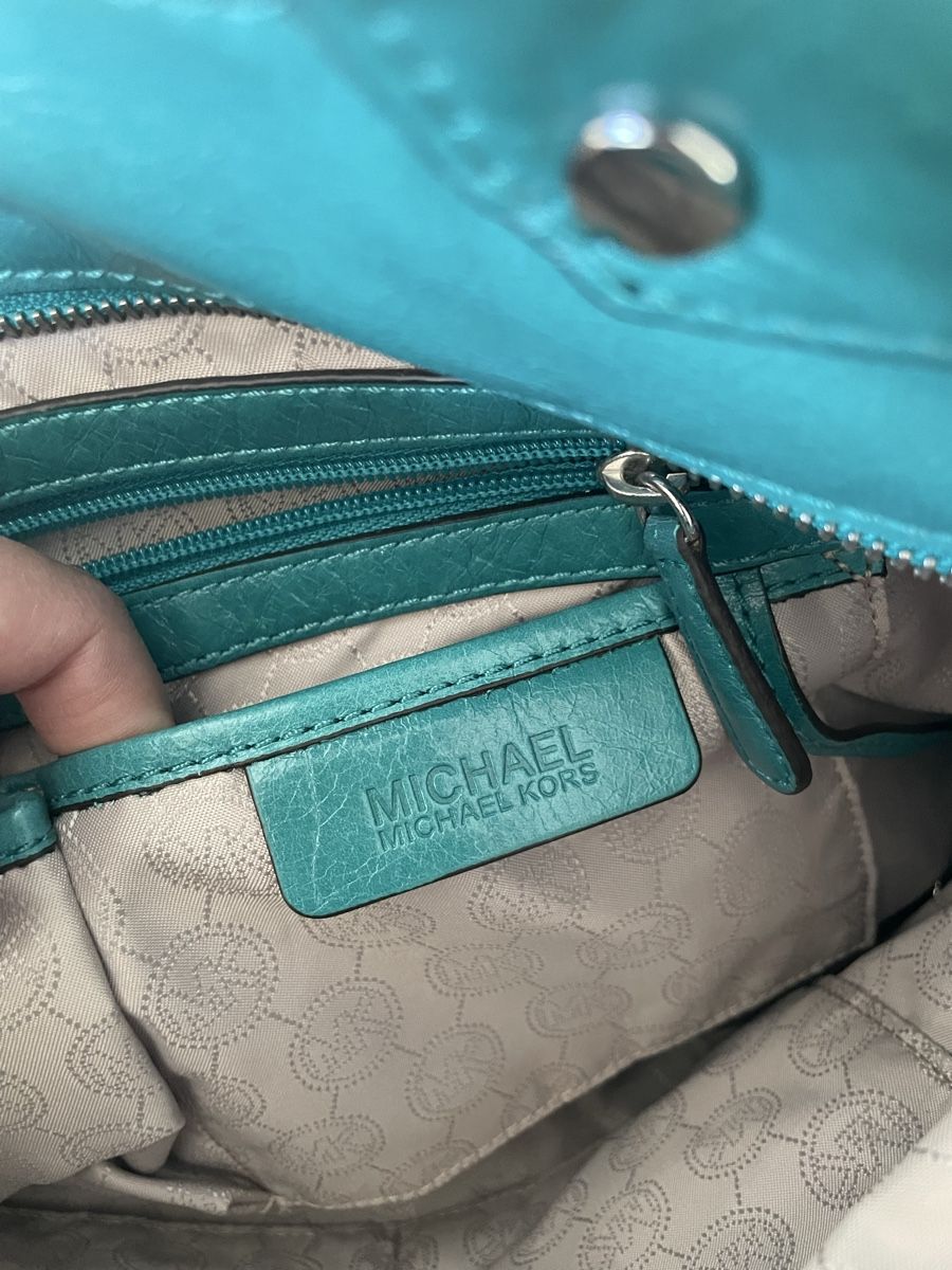 Michael Kors Borse da donna: Borsa Michael Kors originale colore verde petrolio – Usato da Avegno venduto da ReVibeRachele 3