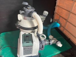 Sandfilterpumpe Intex SX1500 gebraucht mit Schlauchmaterial