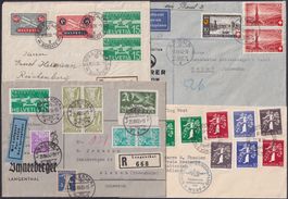 1936-52, Sammlung Flugbriefe mit vielen guten Destinationen!
