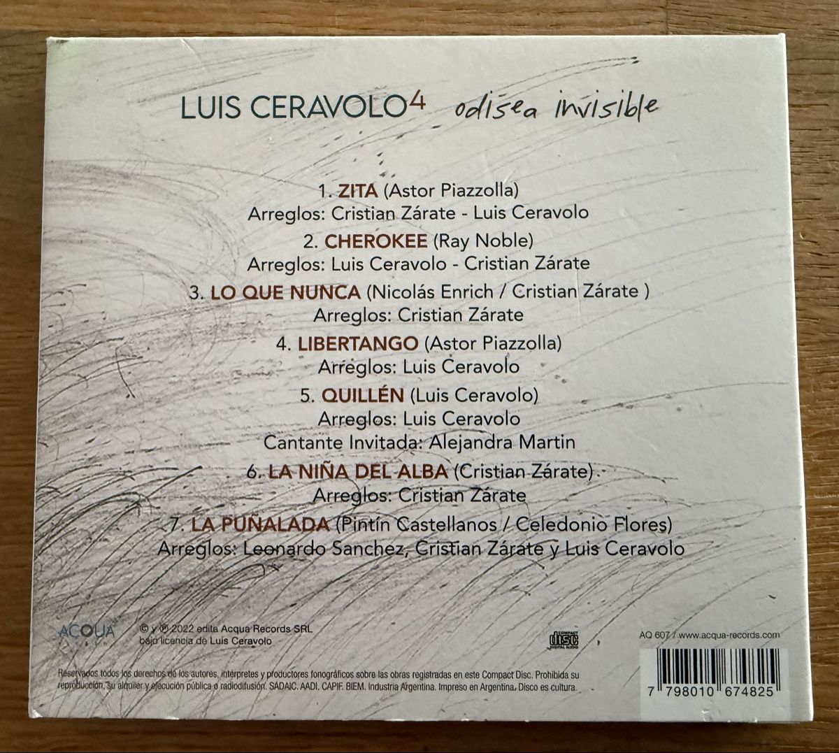 CDs: CD Luis Ceravolo 4 Odisea Invisible  – Gebraucht aus Goldach von Messerguru 1