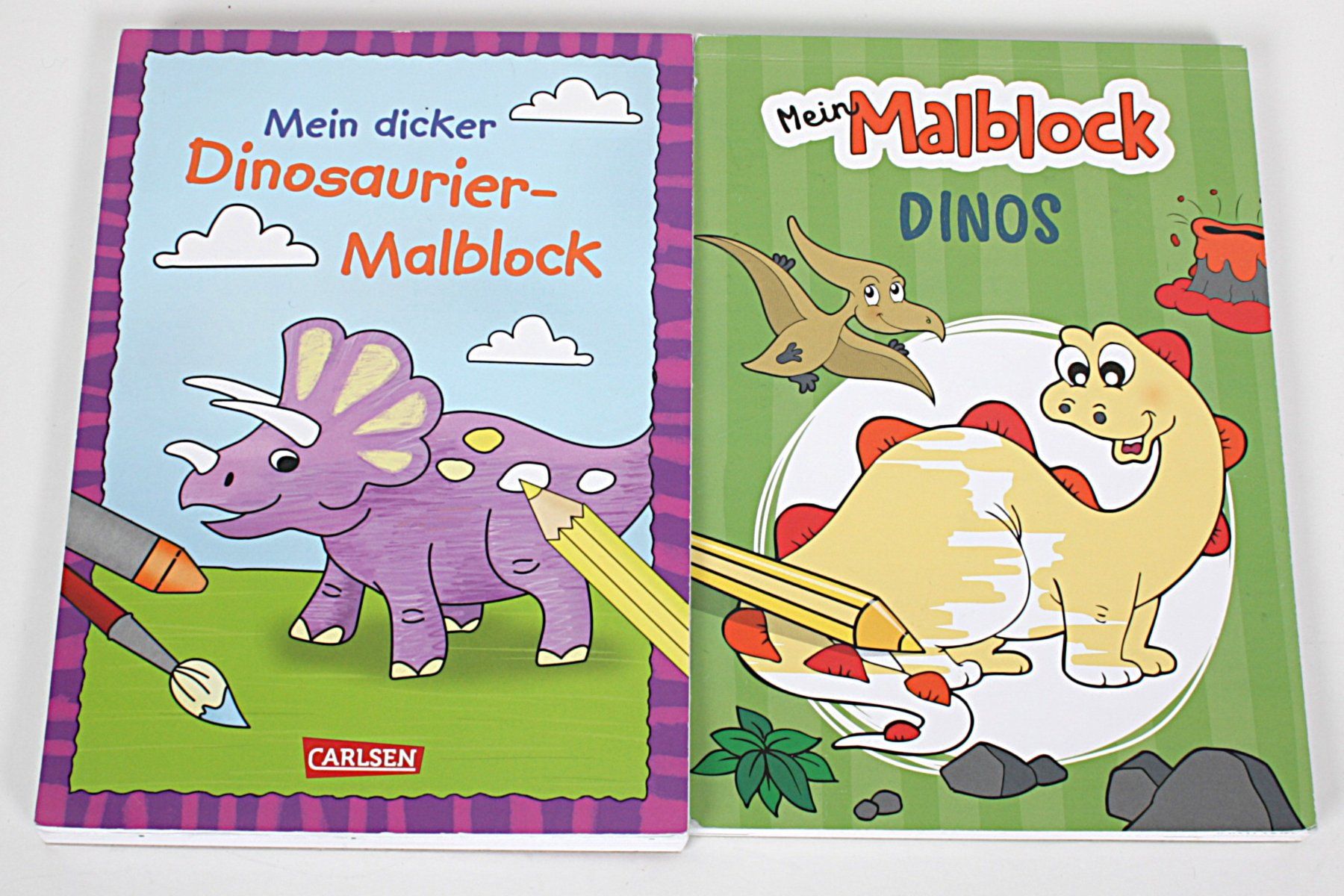 Bücher: 2 X Dinos Malblock – Gebraucht aus Zollikofen von Restwert_Zollikofen