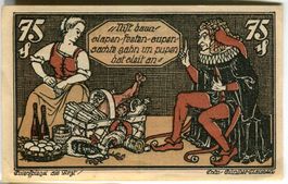 Notgeld "75 Pfennig. Braunschweig 1921".