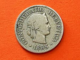 10 Rappen 1895 selten  Auflage nur 2.0 Mio
