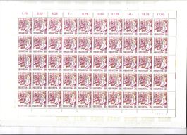 Helvetia 1986/89 Guichet postal bloc de 50 timbres neufs