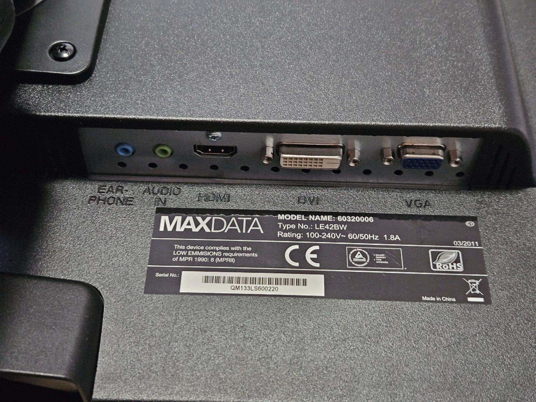 Monitor: Maxdata LE24BW 24" Monitor – Usato da Gundetswil venduto da Maegez 2