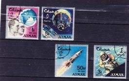 Série 4 timbres UAE - Ajmann - 1966 - Obl.