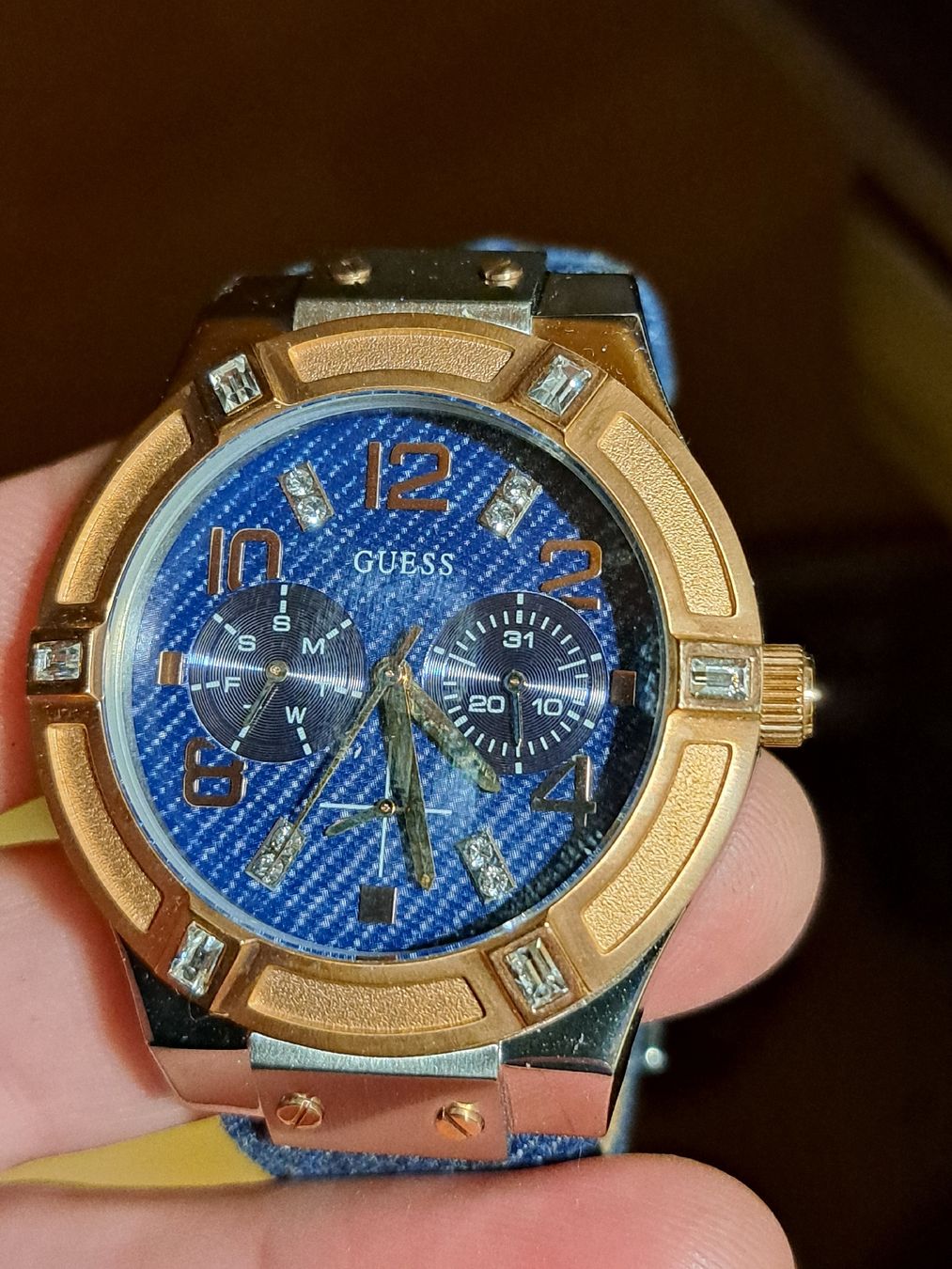Guess Orologi: Guess Armbanduhr,  Jeans-Look,  – Usato da Kölliken venduto da Upcycling-by-Mc-TAM 5