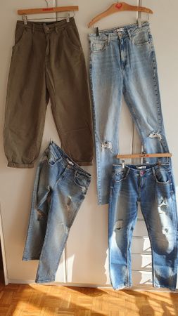 4 × Zara Jeans Hose, Grösse 36, Top Zustand für den Frühling