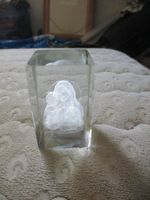 3D Glaswürfel heilige Maria mit Jesuskind