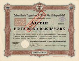 Zuckerraffinerie Tangermünde Fr. Meyers Sohn AG - 1916