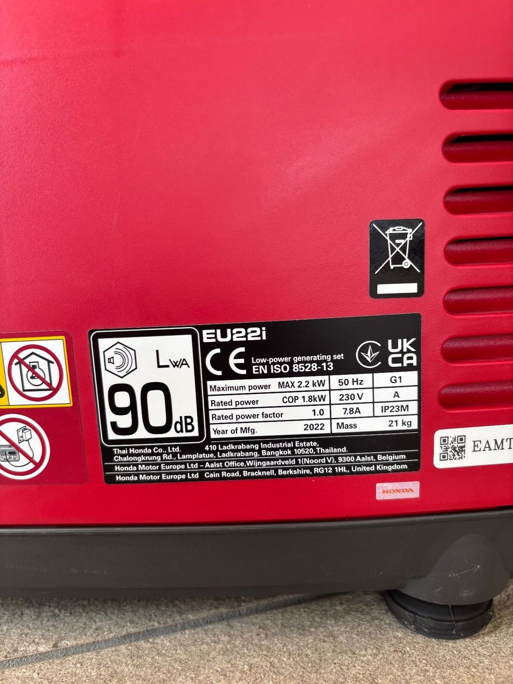 Honda Stromgeneratoren: Generator Honda EU22i 230V – Neu (gemäss Beschreibung) aus Ruswil von kurmann-technik 3