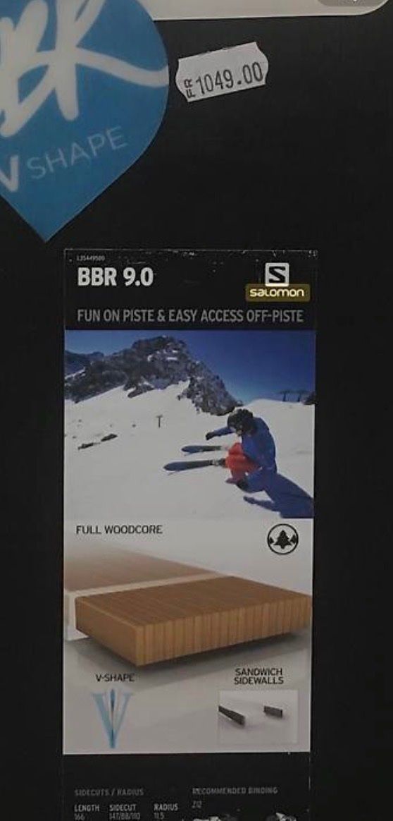 Salomon Sci: Salomon BBR 9.0 Freeryde Ski mit Marker Bindung – Usato da Wiesendangen venduto da Pinacle