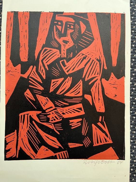 Xilografie: Robert Rehfeldt 1964 HOLZ ODER LINOLSCHNIT Format 27.5 x 40 – Usato da Gersau venduto da grafik-kunst 2