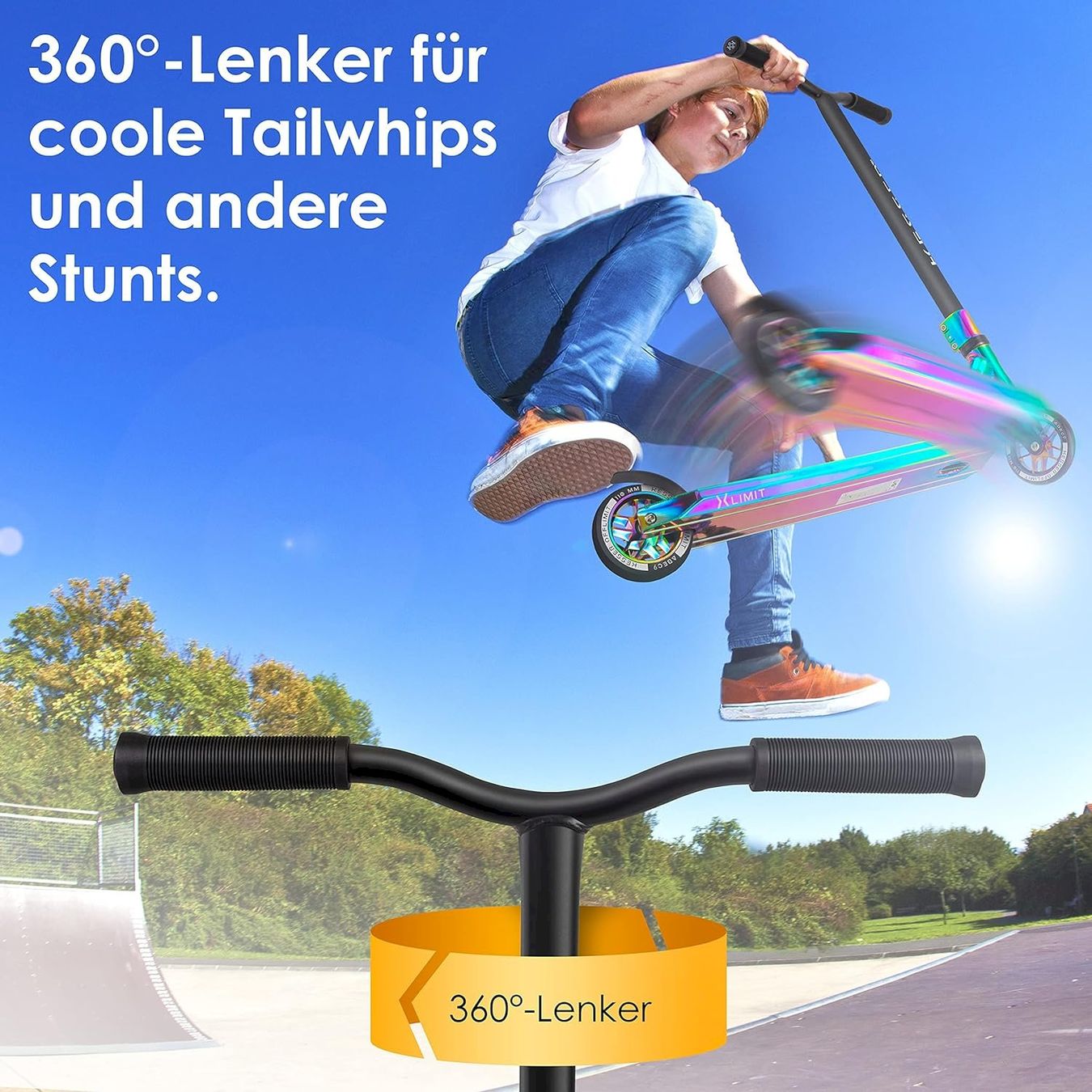 Scooter: KESSER X-Limit-Pro Stunt Scooter rainbow – Nuovo e nell'imballaggio originale da Bottighofen venduto da zaap 6