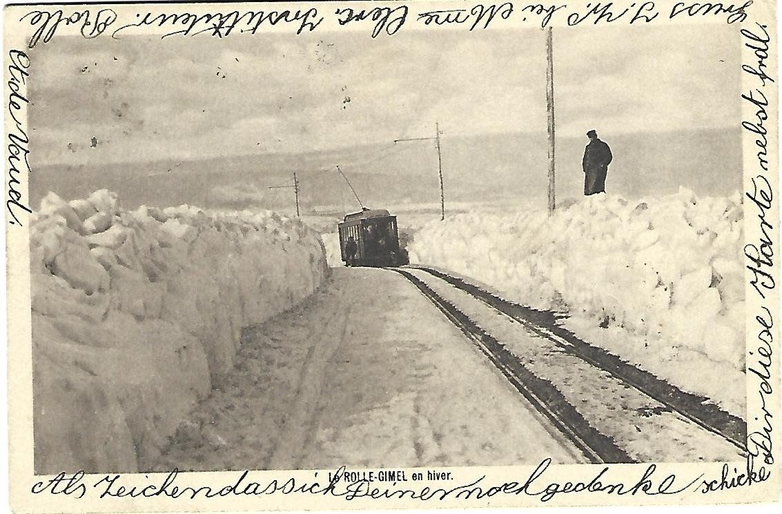 Cartoline postali: Rolle -Gimel en hiver – Usato da Wetzikon ZH venduto da Brulu100