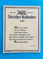 Bürkli’s ZÜRICHER KALENDER 1941