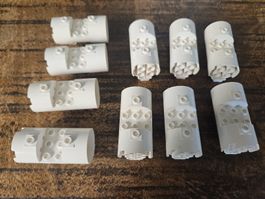 lego 30360 lot de 10 pièces White Cylinder 3 x 6 x 2 2/3
